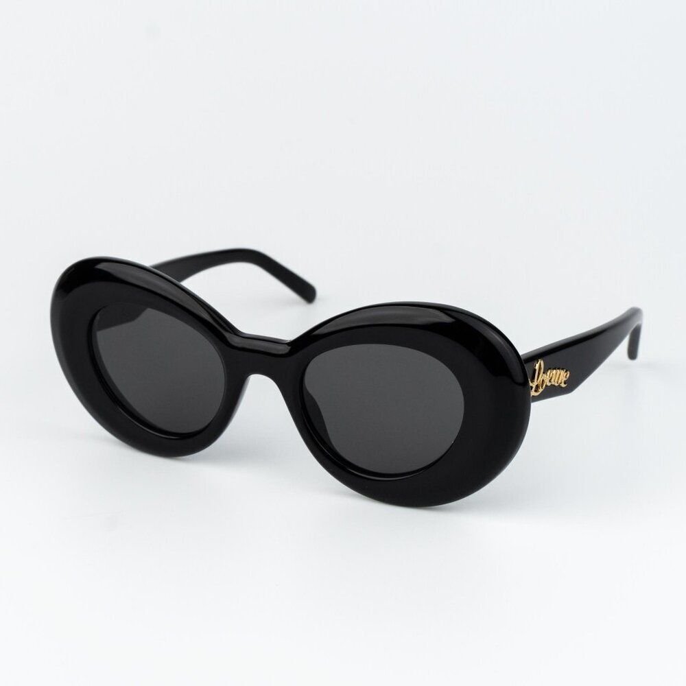 Loewe WING Women Sunglasses Black Grey Cat Eye LW40112I 01A NEW AUTHENTIC